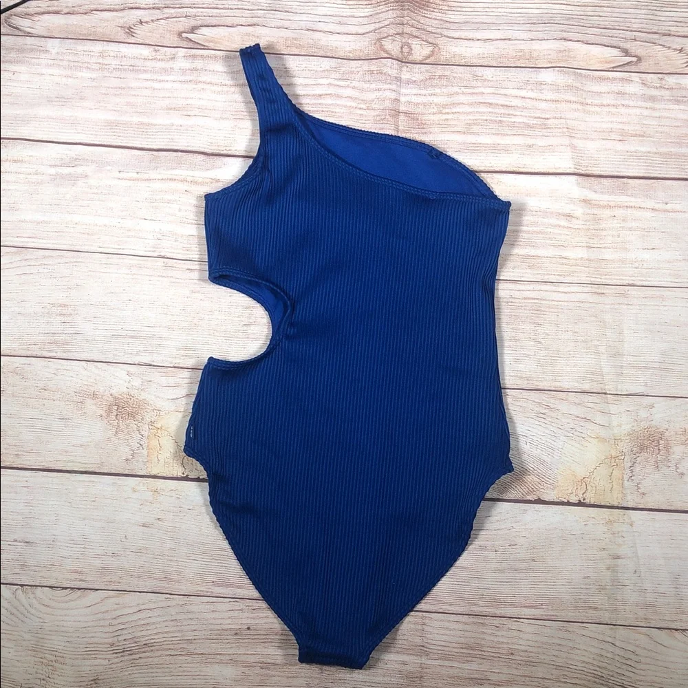 abercrombie kids‎ One-Shoulder Cutout One-Piece Swimsuit - Navy